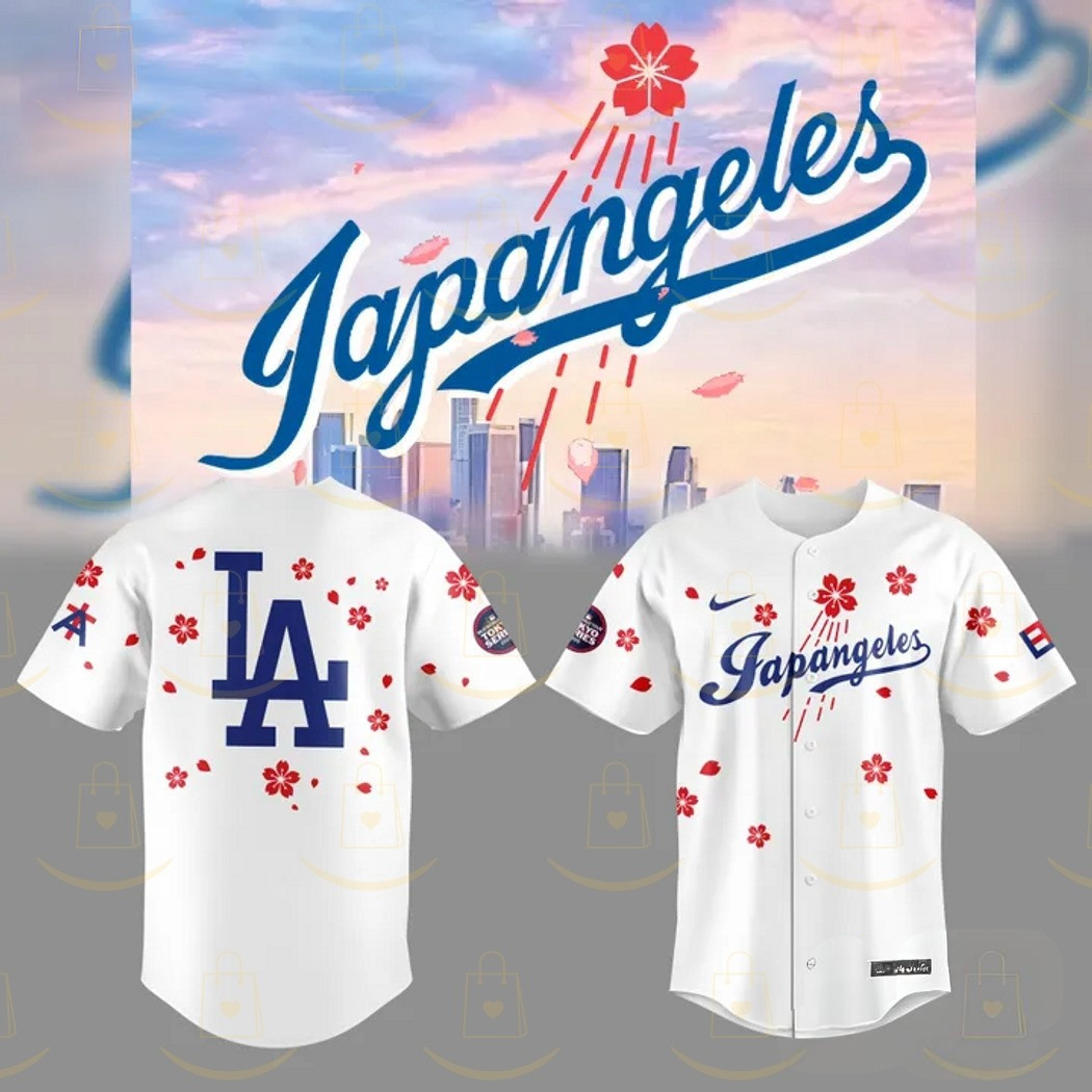 Los Angeles Dodgers 2025 Japangeles Cherry Blossom Baseball Jersey Gift Ideas For Guys