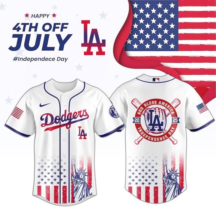 Los Angeles Dodgers 4th Of July Independence Day Limited Jersey Dodgers Merch Best Gift For Baseball Lover