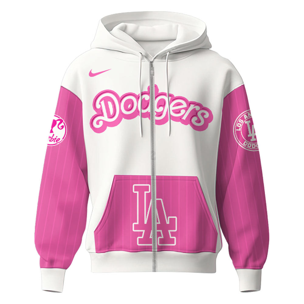 Los Angeles Dodgers Barbie Zip Hoodie Gift Ideas For Baseball Fans