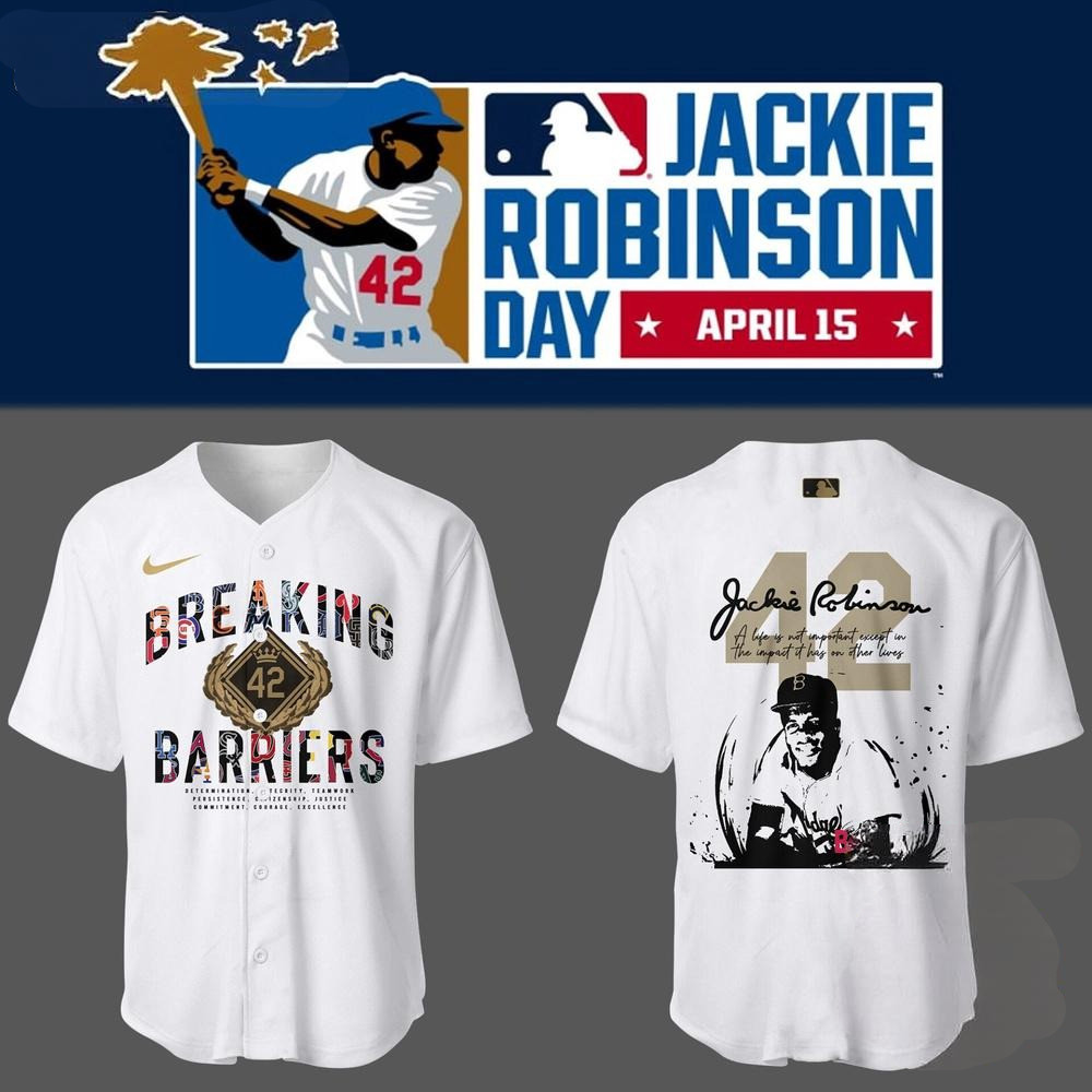 Los Angeles Dodgers Baseball Limited Honoring Jackie Robinson 42 Graphics Jersey