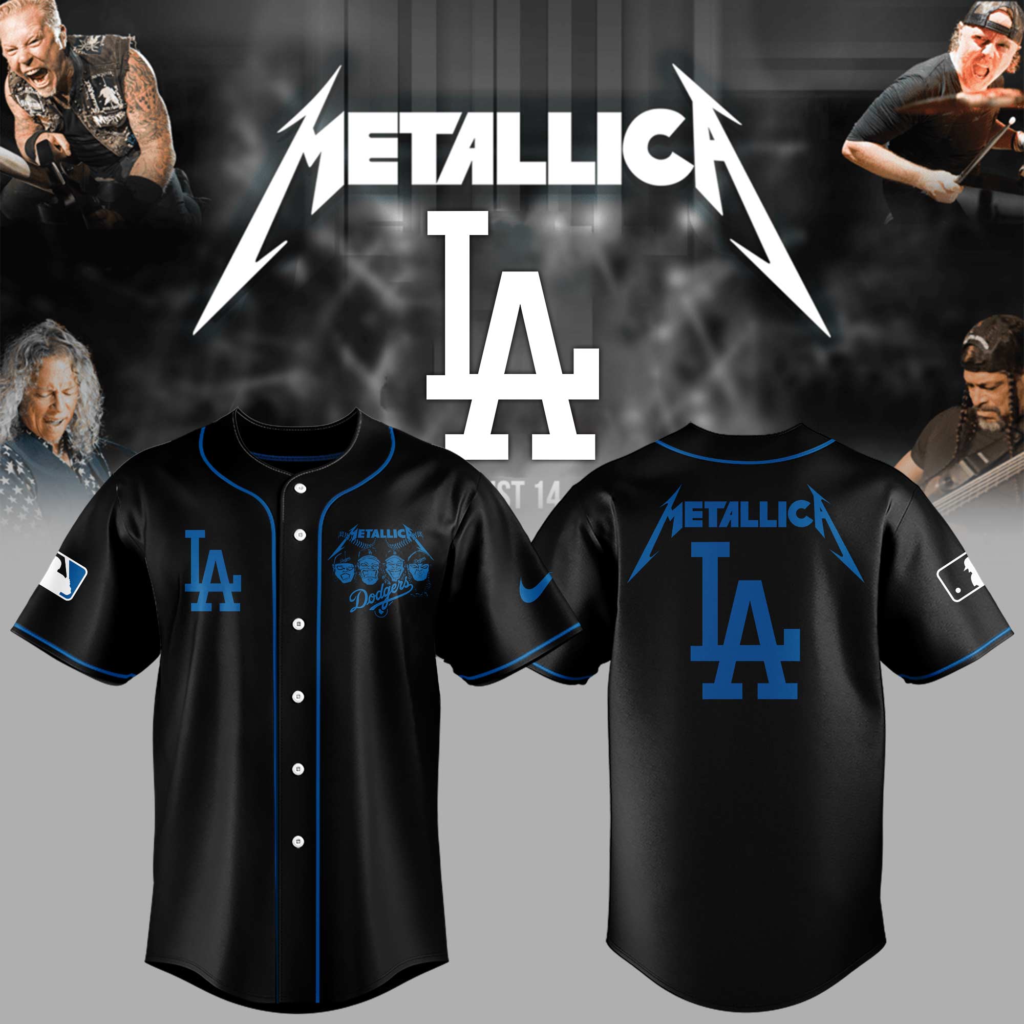 Los Angeles Dodgers Baseball Music Night Jersey Gifts For Baseball Players