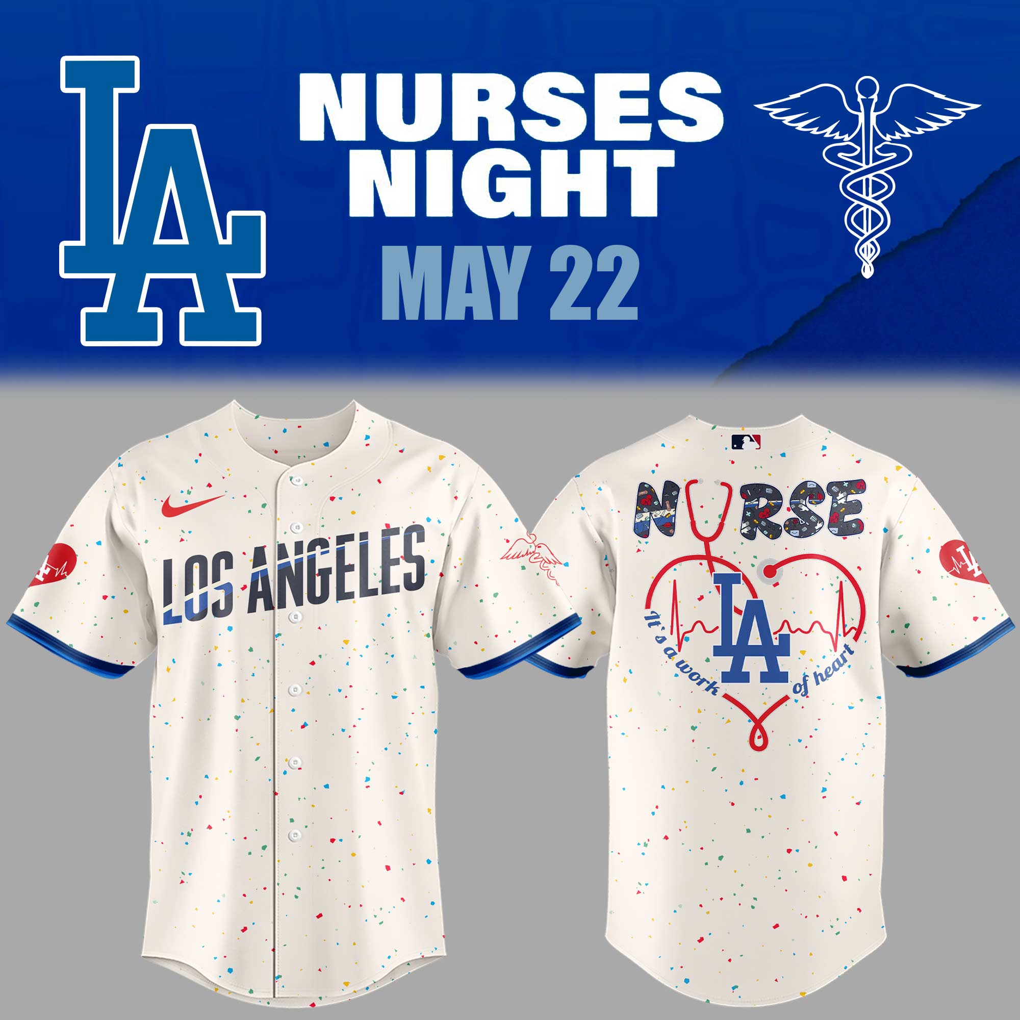 Los Angeles Dodgers Baseball Nurses Night Jersey Gifts For Baseball Players