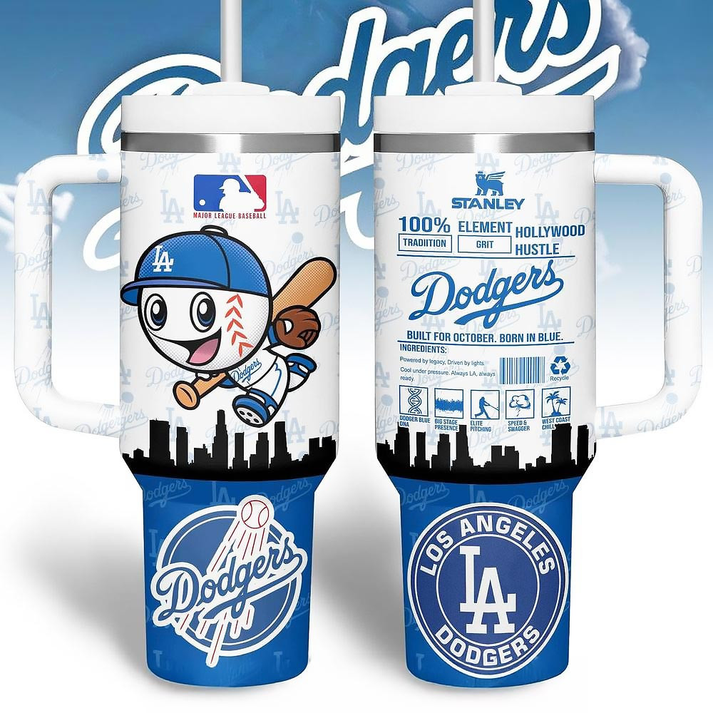 Los Angeles Dodgers Built For October Limited Edition Stanley Tumbler Him Gifts