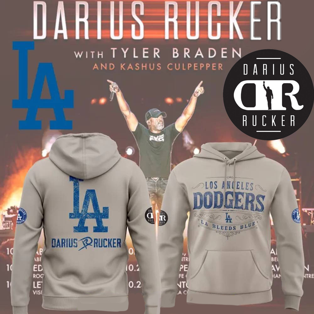 Los Angeles Dodgers Darius Rucker With Tyler Braden Hoodie Great Gifts For Fans Lovers