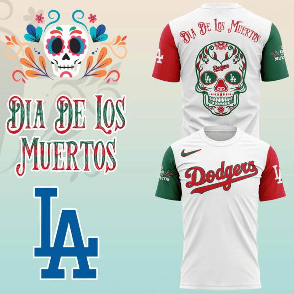 Los Angeles Dodgers Dia De Los Muertos 2025 Special T-Shirt Gifts For Baseball Fans