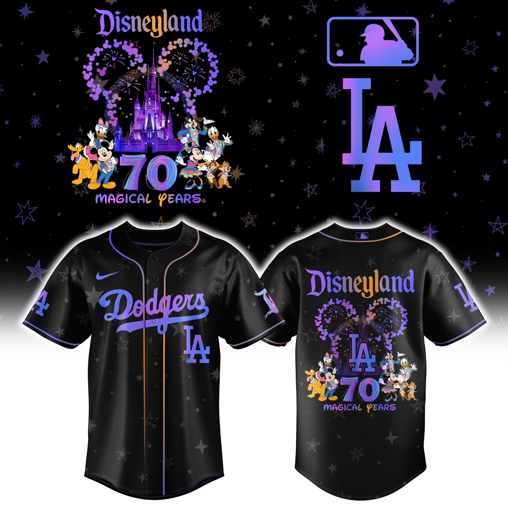 Los Angeles Dodgers Disneyland 70th Aniversary Collection Dodgers Merch Jersey Gift Ideas For Baseball Players