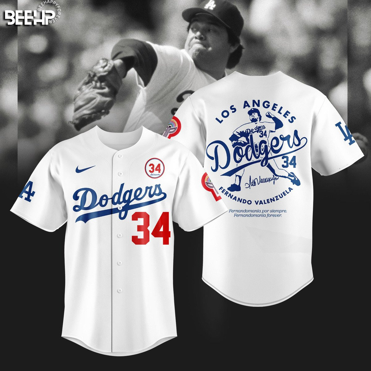 Los Angeles Dodgers Fernando Valenzuela Forever 34 Baseball Jersey Gifts For Baseball Fans