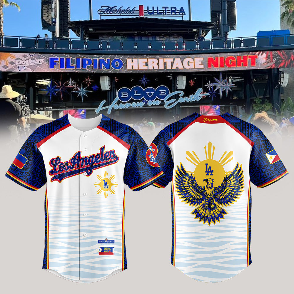 Los Angeles Dodgers Filipino Heritage Night 2025 Baseball Jersey Gifts For Baseball Fans