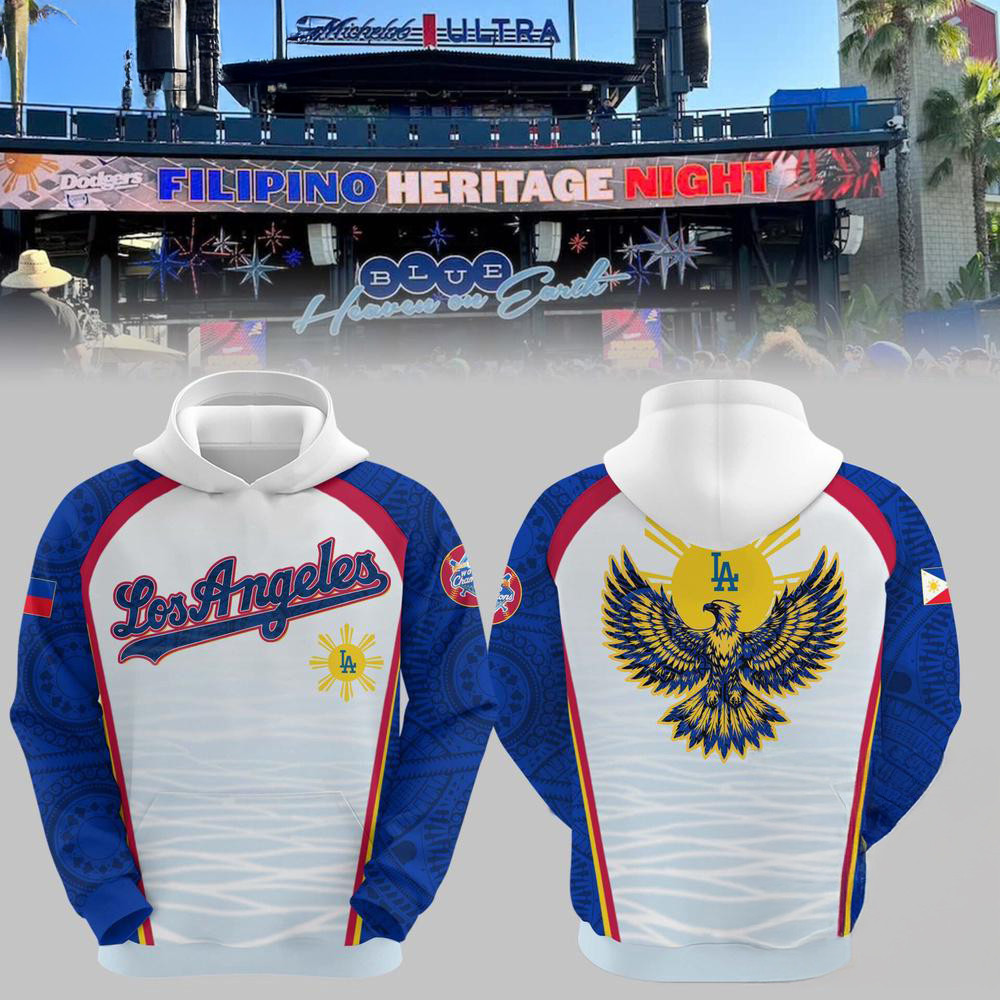 Los Angeles Dodgers Filipino Heritage Night 2025 Limited Hoodie Gifts For Basketball Fan