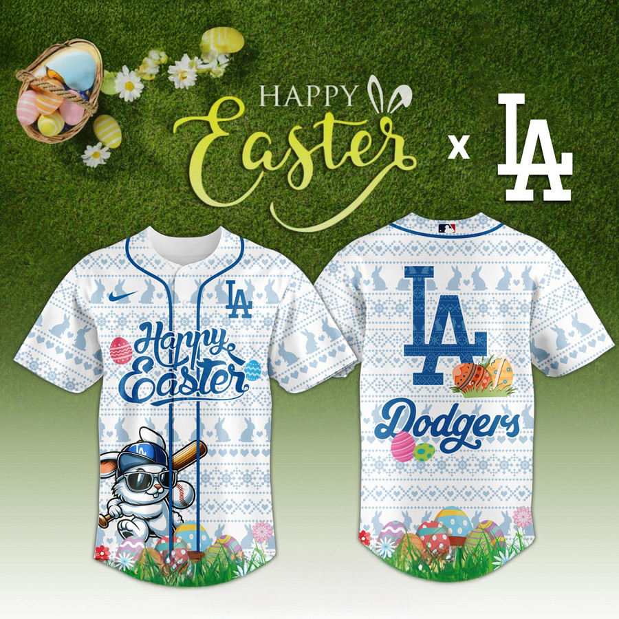 Los Angeles Dodgers Happy Easter 2025 Baseball Jersey Baseball Gifts Ideas