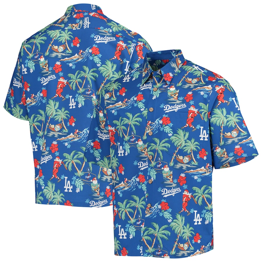 Los Angeles Dodgers Hawaiian Shirt LA Dodgers Holiday Button Up Aloha Shirt Apparel
