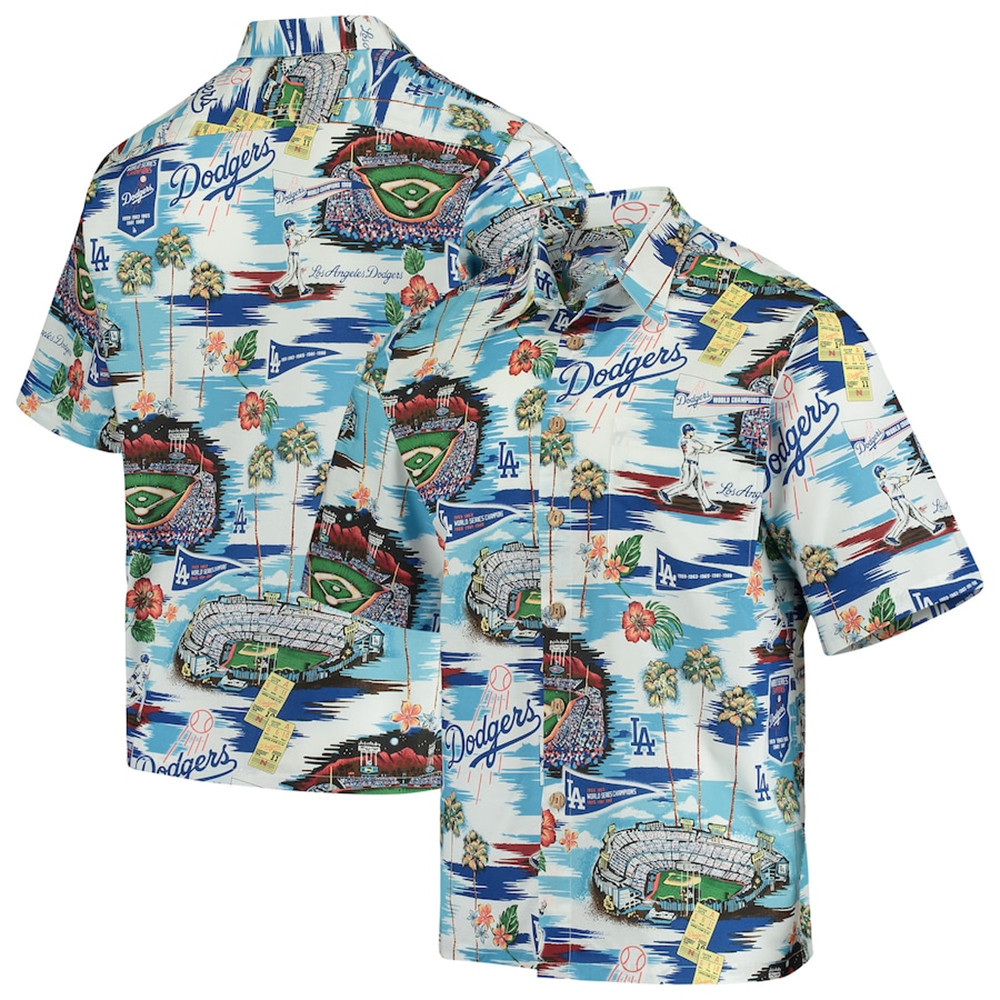 Los Angeles Dodgers Hawaiian Shirt Reyn Spooner Scenic Dodgers Aloha Shirt Fan Merch Gifts