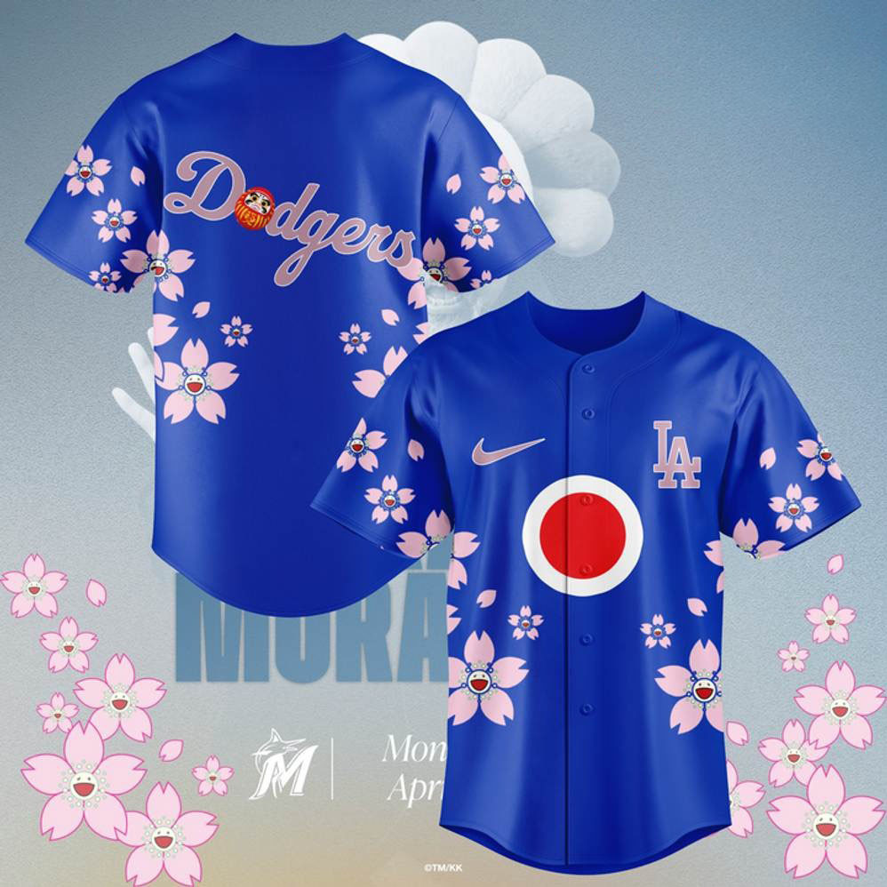 Los Angeles Dodgers Japanese Heritage Night 2025 Special Blue Baseball Jersey Birthday Gifts For Baseball Fans