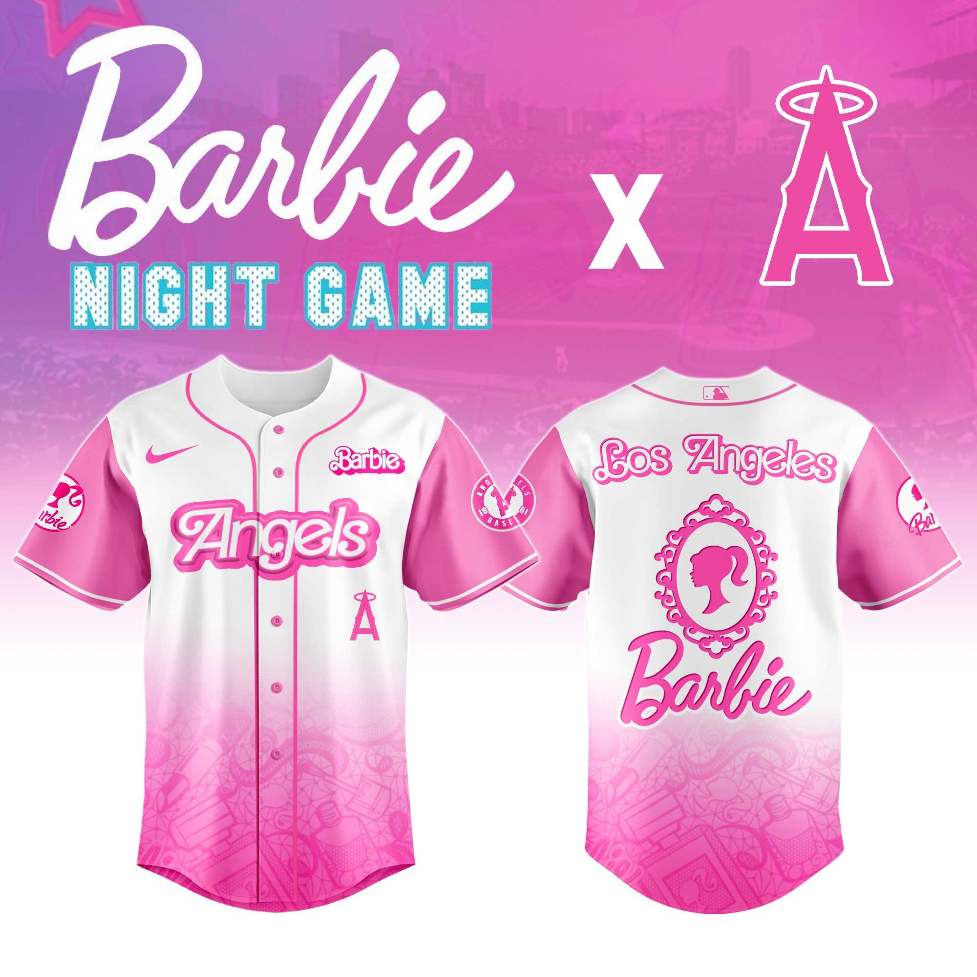 Los Angeles Dodgers MLB x Barbie Night Game Jersey Baseball Enthusiast Gifts