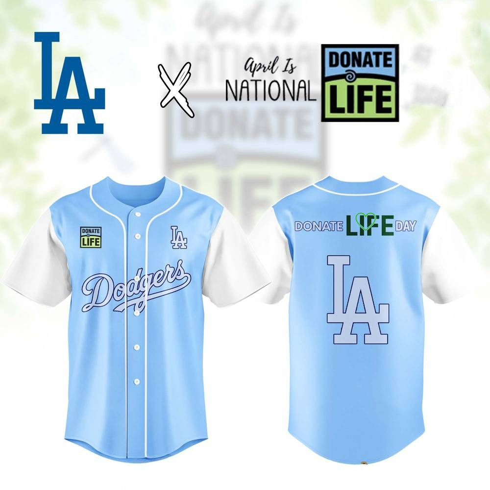 Los Angeles Dodgers MLB x Donate Life Month Baseball Jersey Presents For Baseball Fans