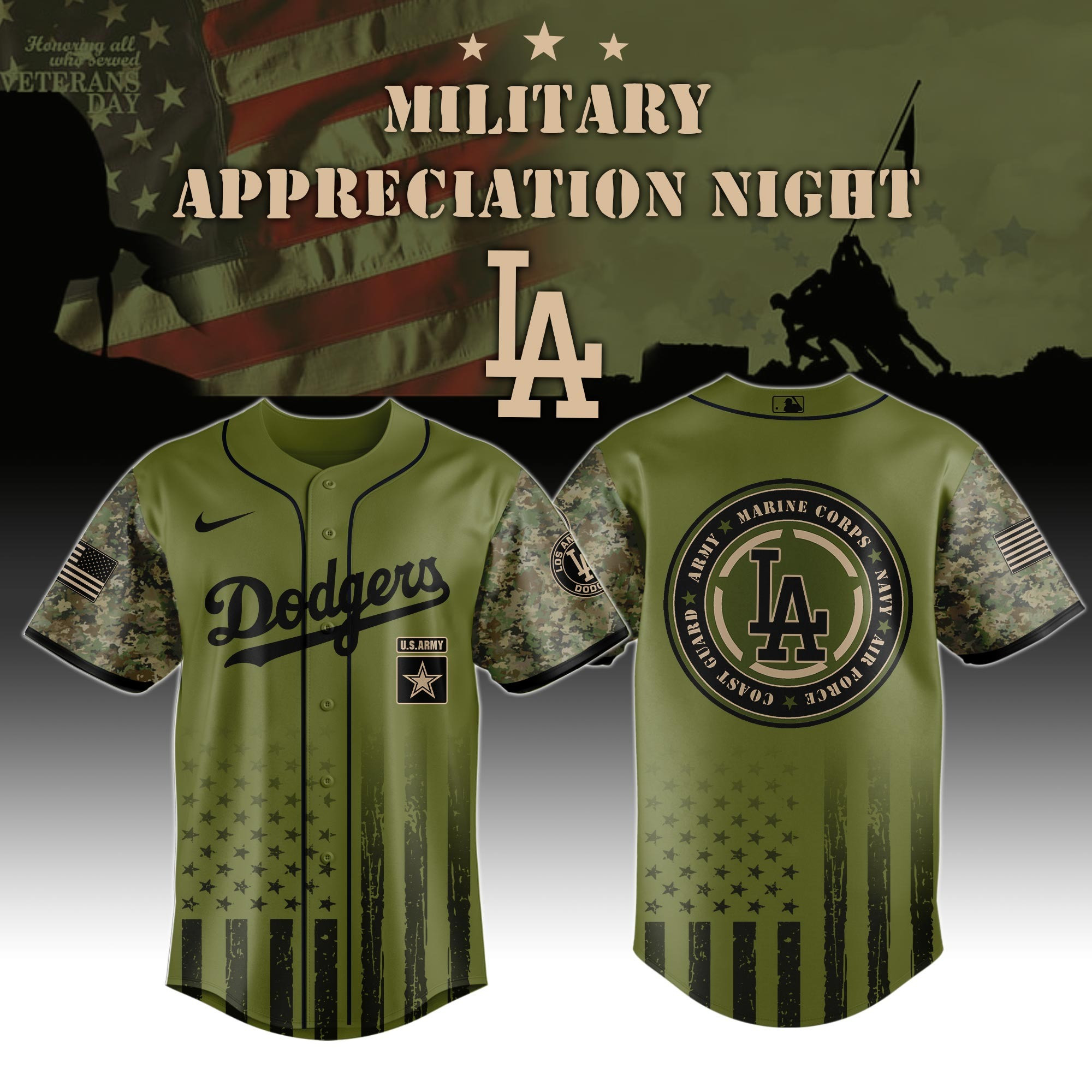 Los Angeles Dodgers MLB x United States Coast Guard Military Appreciation Night Jersey