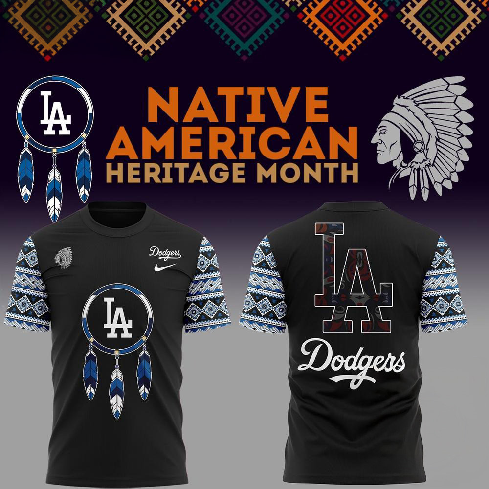 Los Angeles Dodgers National American Indian Heritage Month Shirt Cool Baseball Gifts