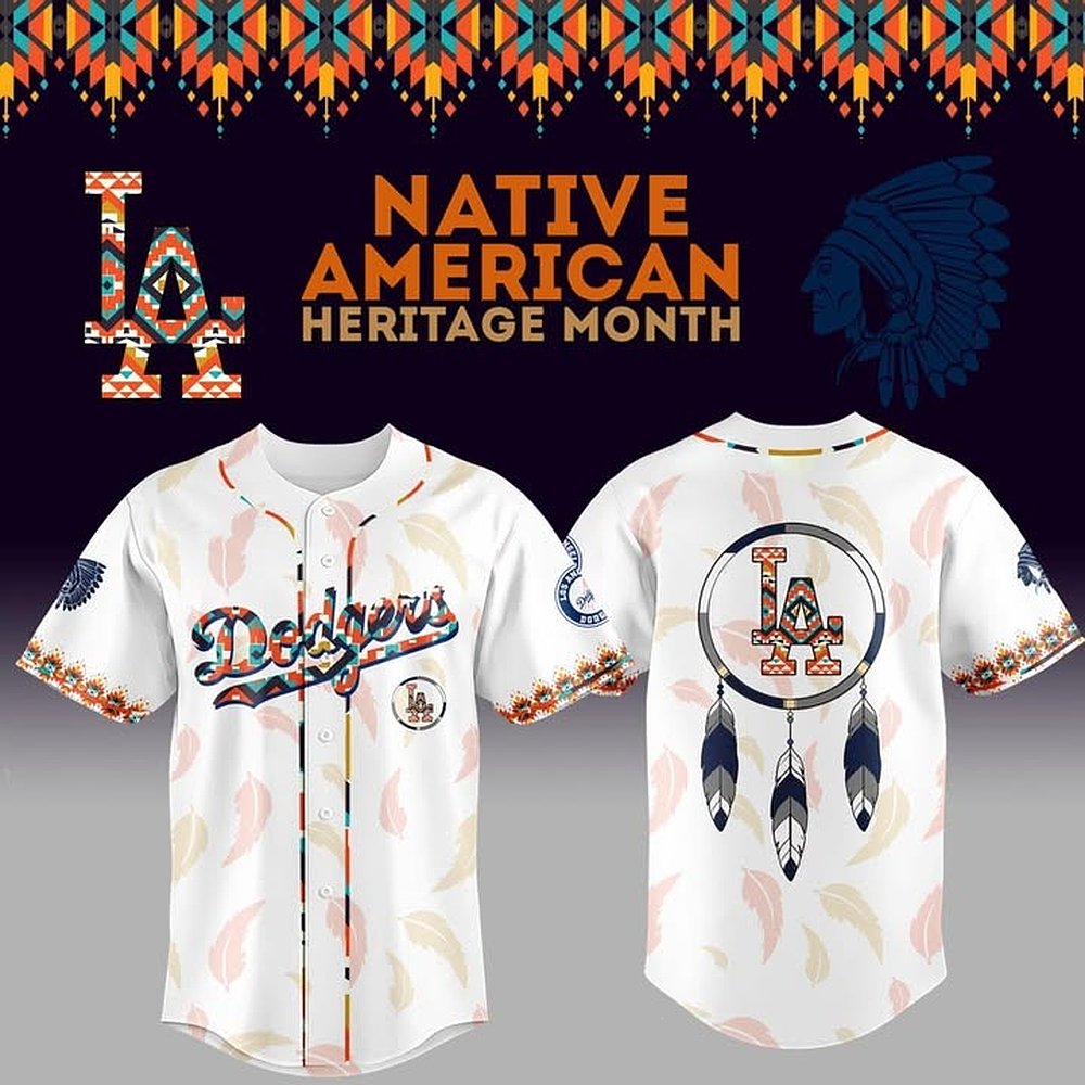 Los Angeles Dodgers Native American Heritage Jersey Best Gift For Baseball Fans
