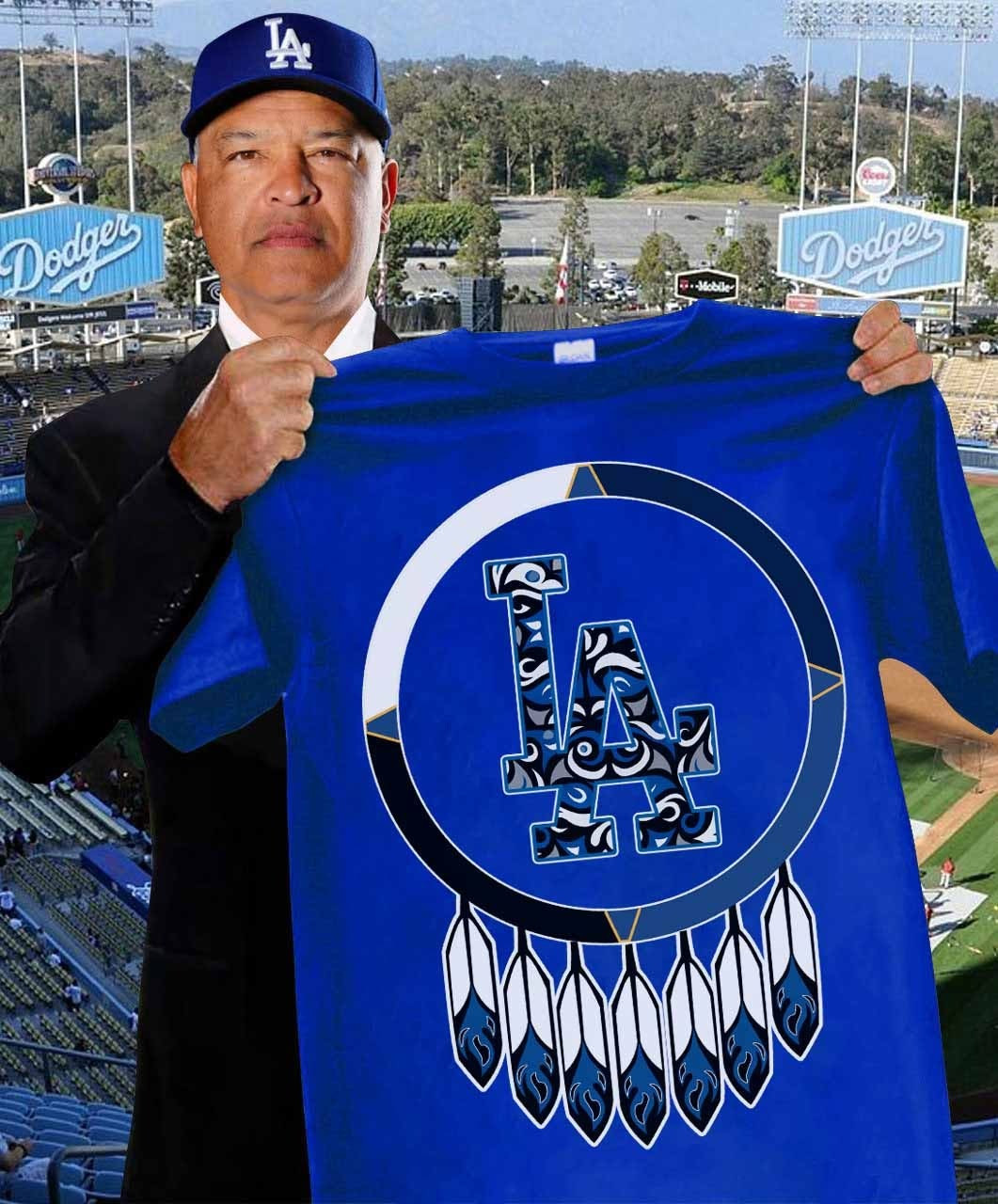 Los Angeles Dodgers Native American T-Shirt Baseball Dodgers Fan Gifts For Native American