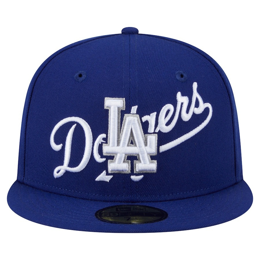 Los Angeles Dodgers New Era Overlap Hat MLB 59FIFTY Fitted Hat Cap Gifts For Baseball Fans