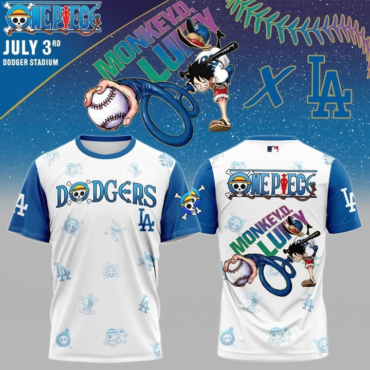 Los Angeles Dodgers One Piece Night T-Shirt MLB Baseball Lover Dodgers Fan Gift Ideas