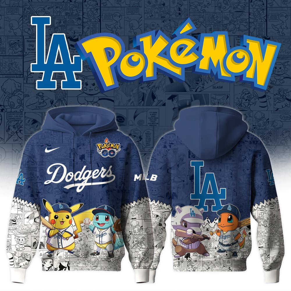 Los Angeles Dodgers Pokemon Go Hoodie Presents For Baseball Lovers