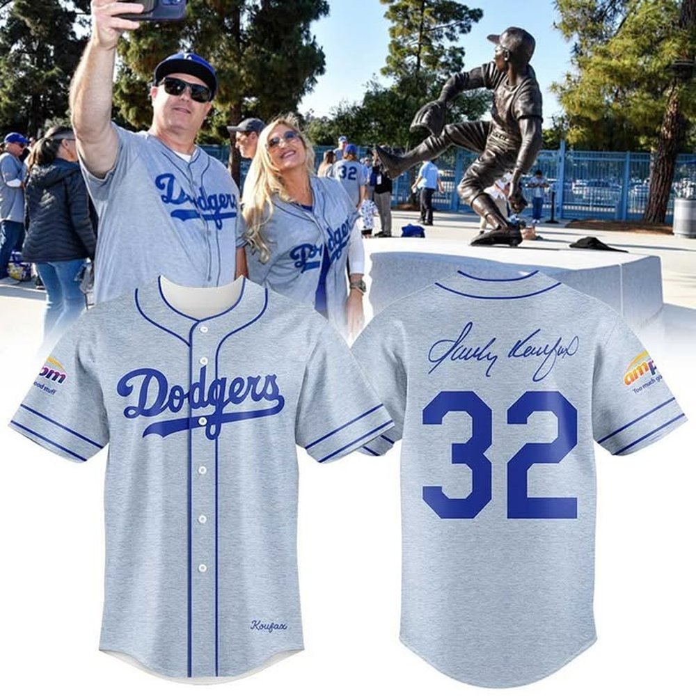 Los Angeles Dodgers Sandy Koufax Brooklyn Singature Limited Jersey Dodgers Merch Gift Ideas For Baseball Players