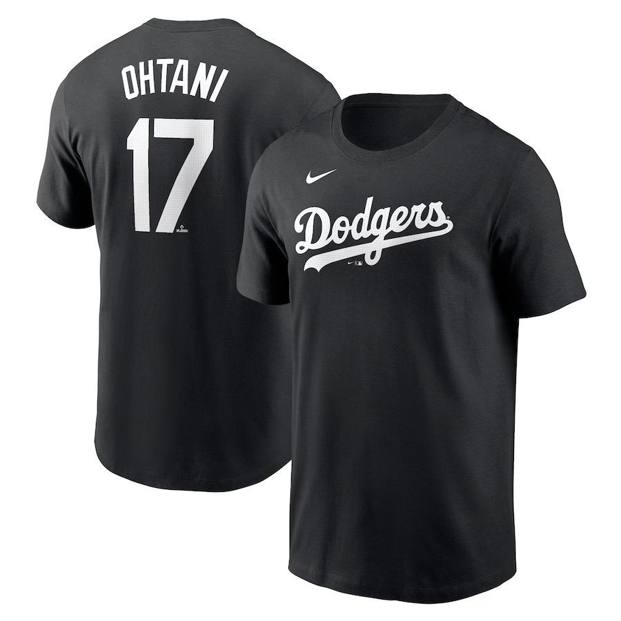 Los Angeles Dodgers Shohei Ohtani Nike Black T-Shirt Baseball Team Gift Ideas