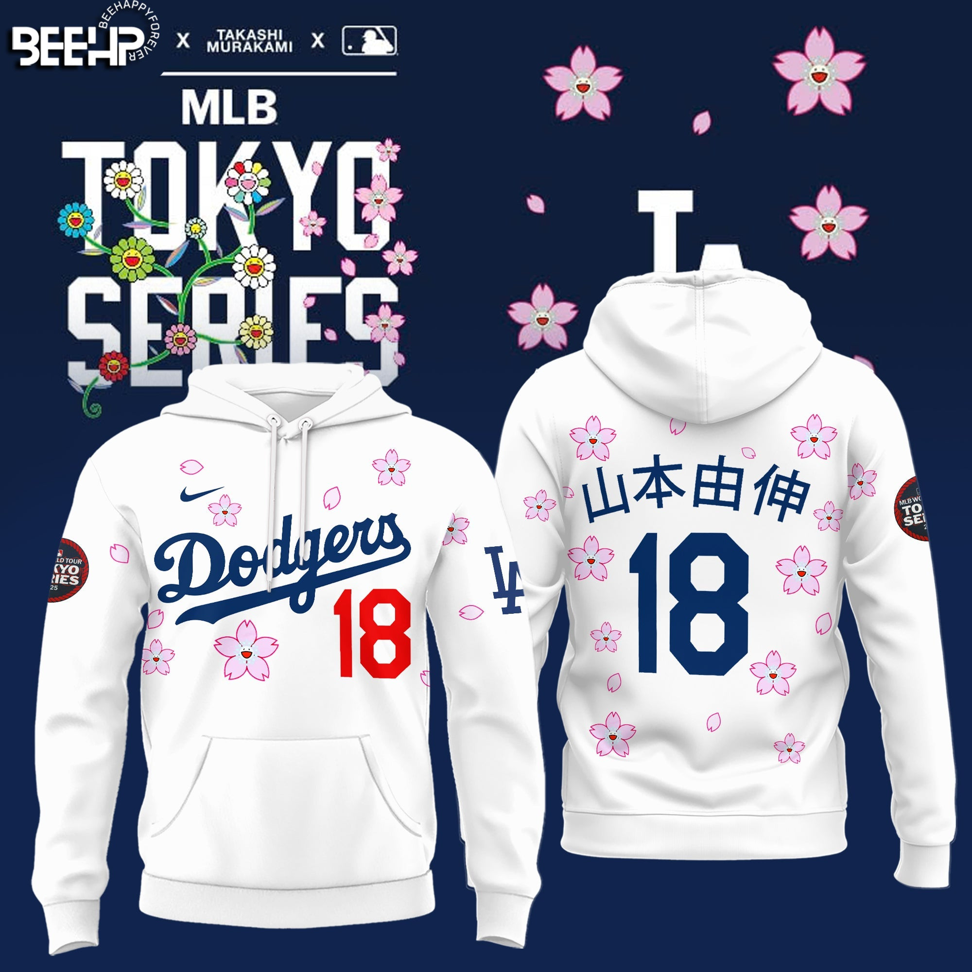 Los Angeles Dodgers Takashi Murakami Hoodie Baseball Lover Gift Ideas