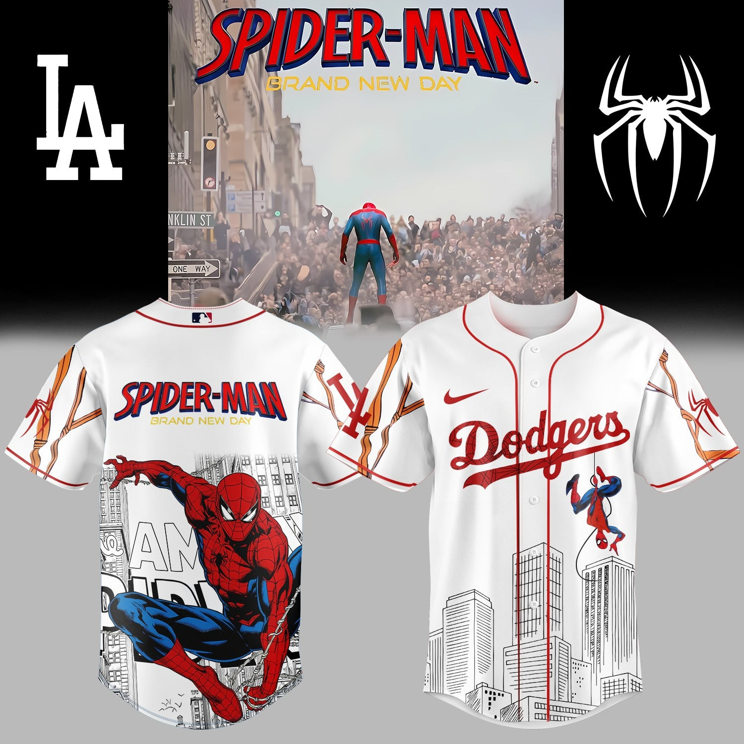 Los Angeles Dodgers x 2025 Spider Man New Day Jersey Best Gifts For Movie Enthusiasts