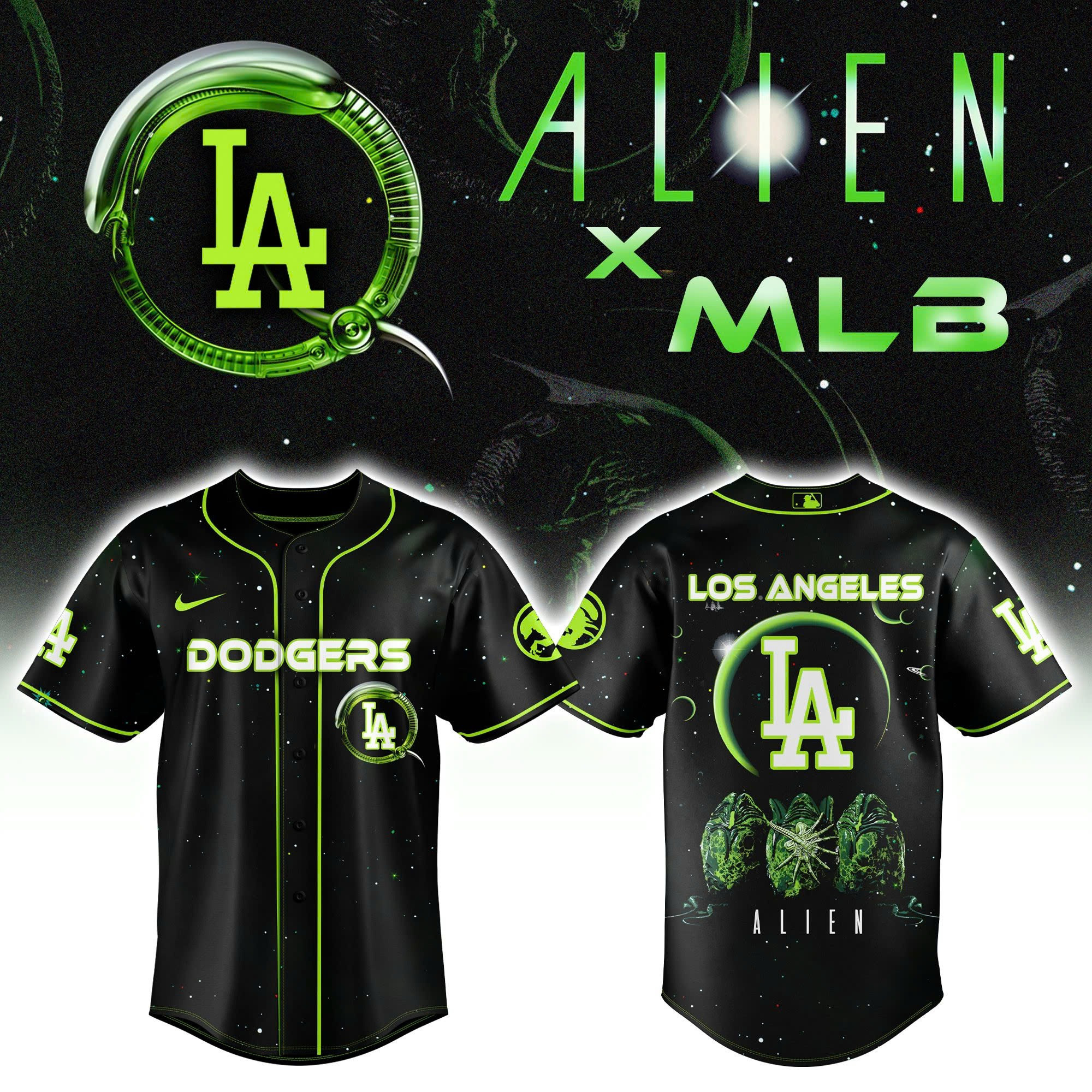 Los Angeles Dodgers x Alien Jersey Presents For Baseball Lovers