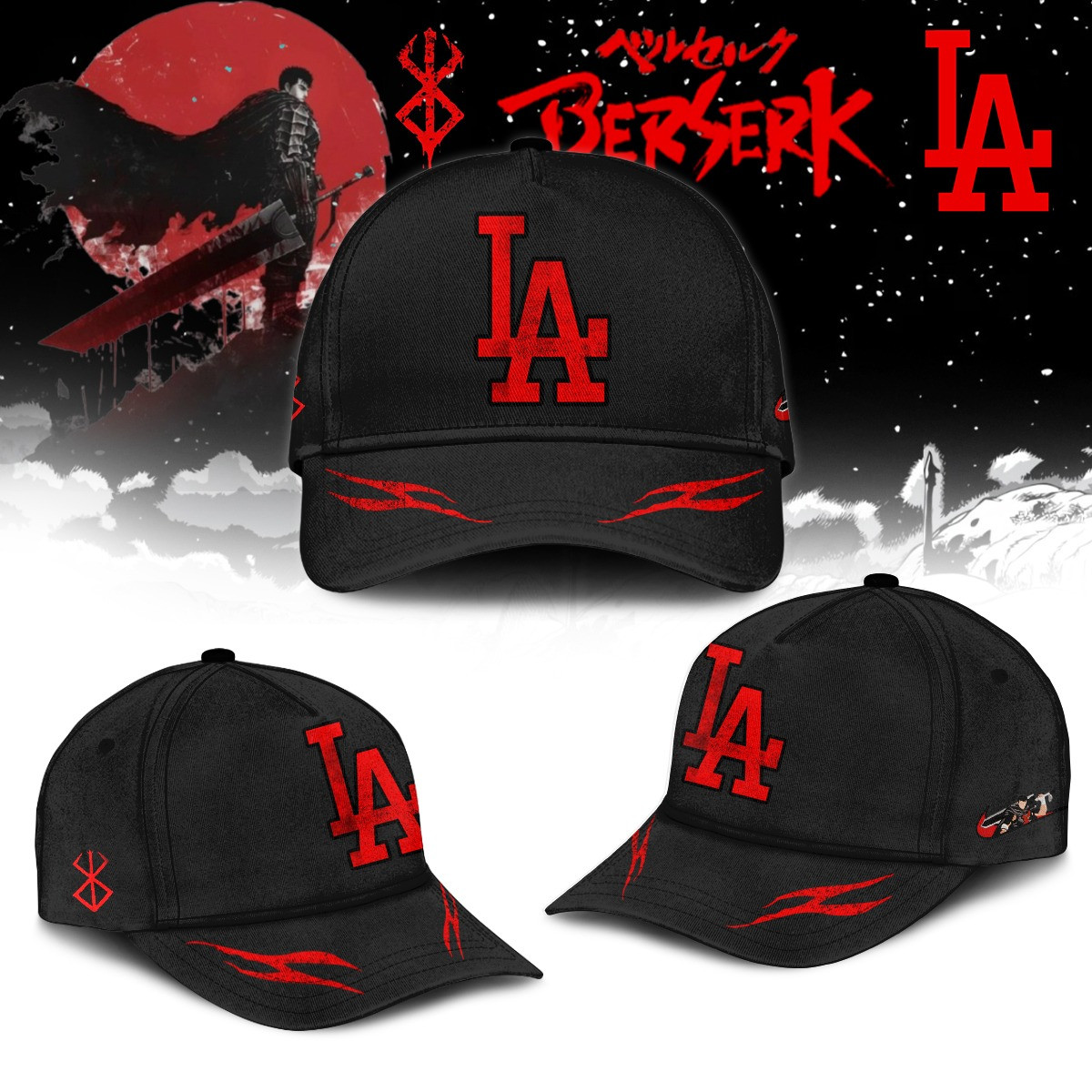 Los Angeles Dodgers x Berserk Limited Edition Hat Gift Ideas For Baseball Fans