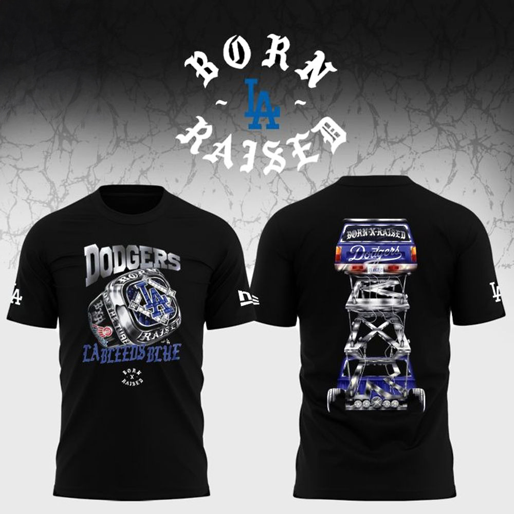 Los Angeles Dodgers x Bornxraised T-Shirt 2025 Best Gift For Fan Lover