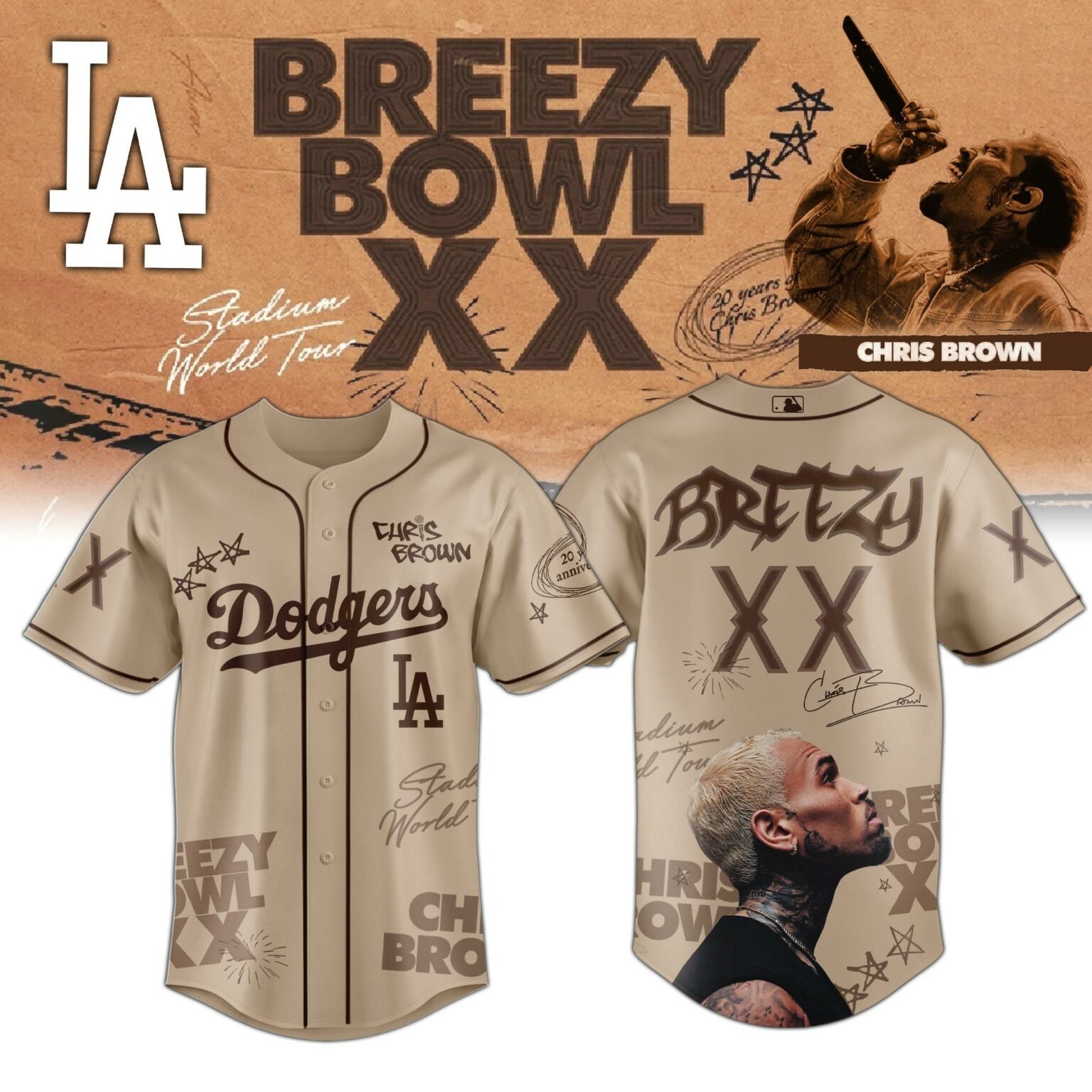 Los Angeles Dodgers x Breezy Bowl XX 2025 Jersey Baseball Player Gift Ideas