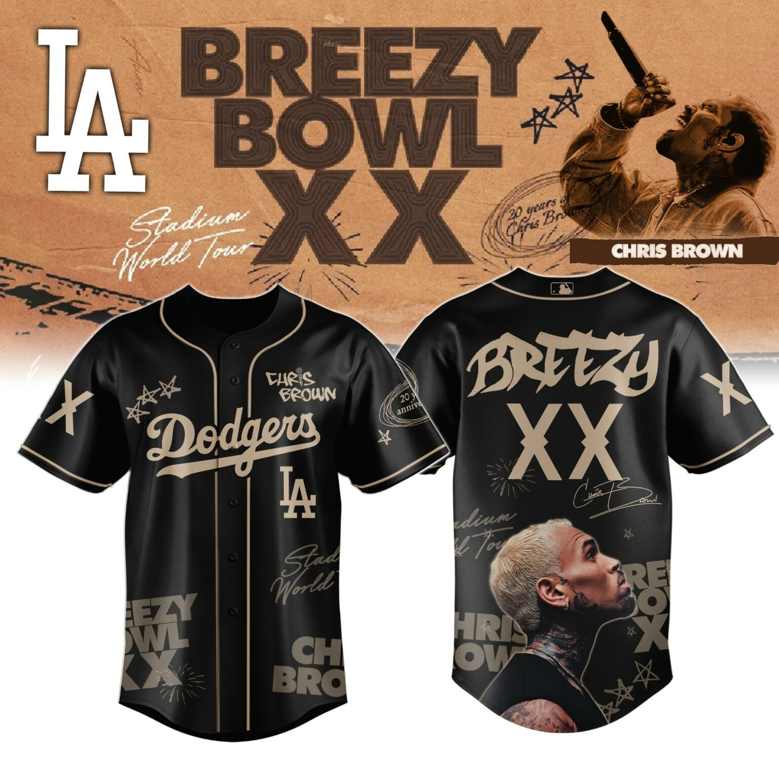 Los Angeles Dodgers x Breezy Bowl XX 2025 Jersey Gift Ideas For Baseball Fans