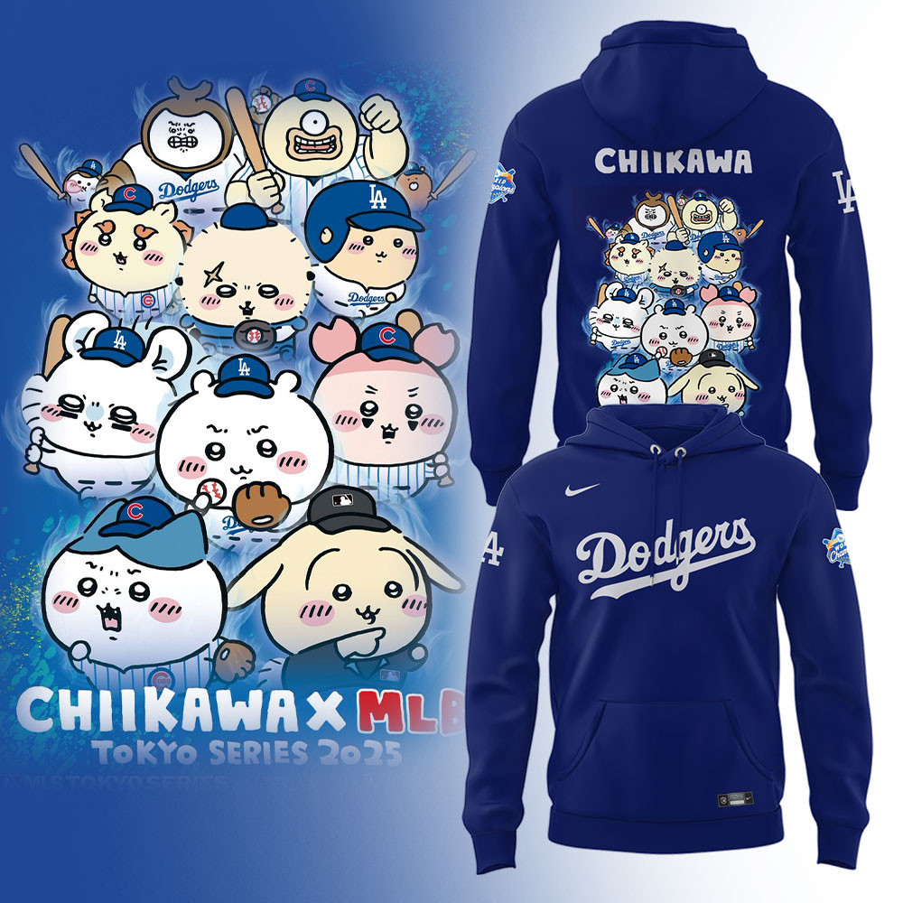 Los Angeles Dodgers x Chiikawa Hoodie Best Gifts For Basketball Fans