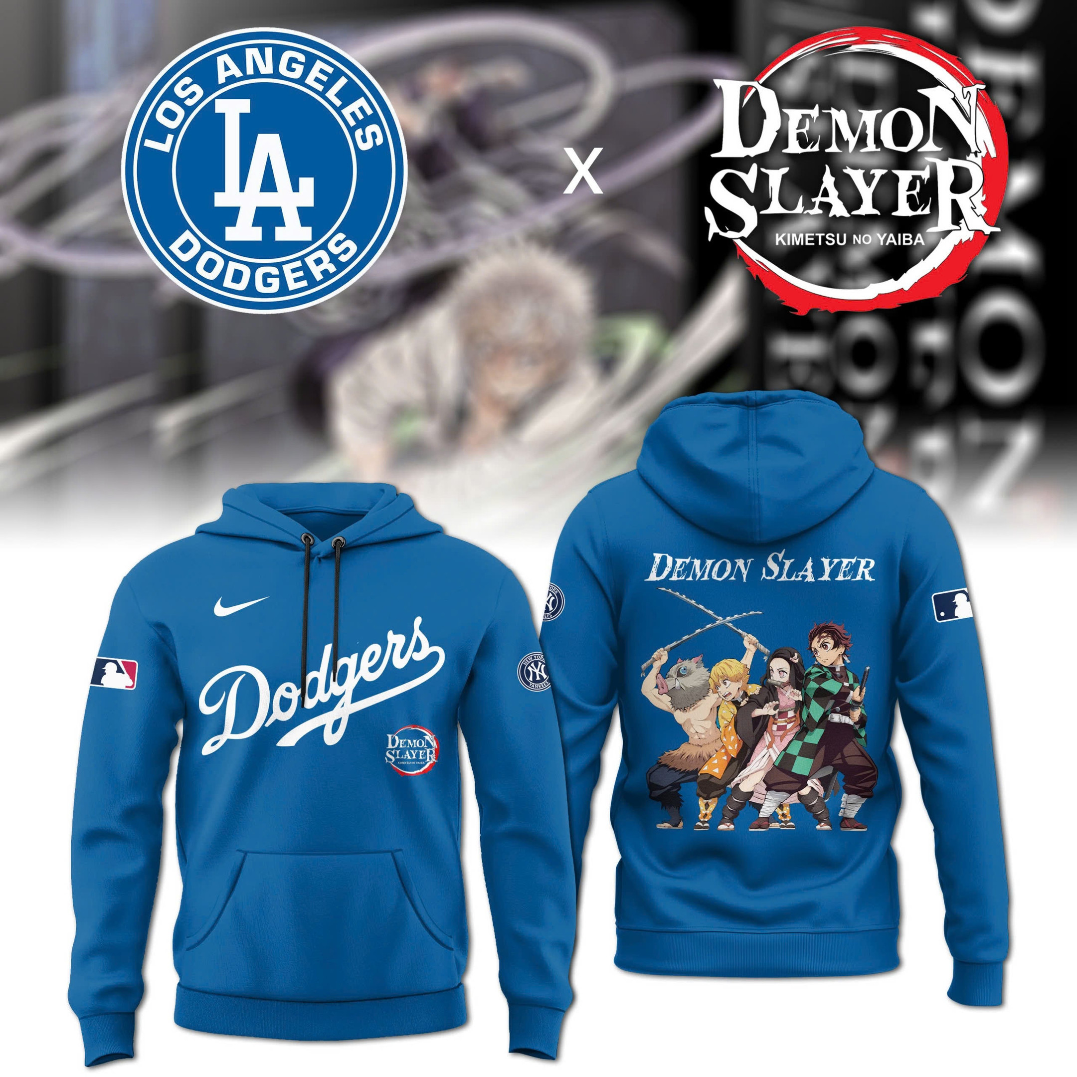 Los Angeles Dodgers X Demon Slayer 2025 Hoodie Baseball Enthusiast Gifts