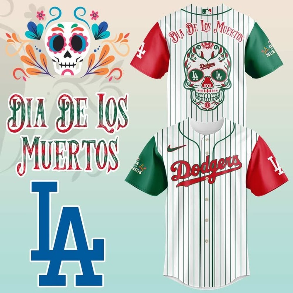 Los Angeles Dodgers x Dia De Los Muertor 2025 Baseball Jersey Gifts For Baseball Fans