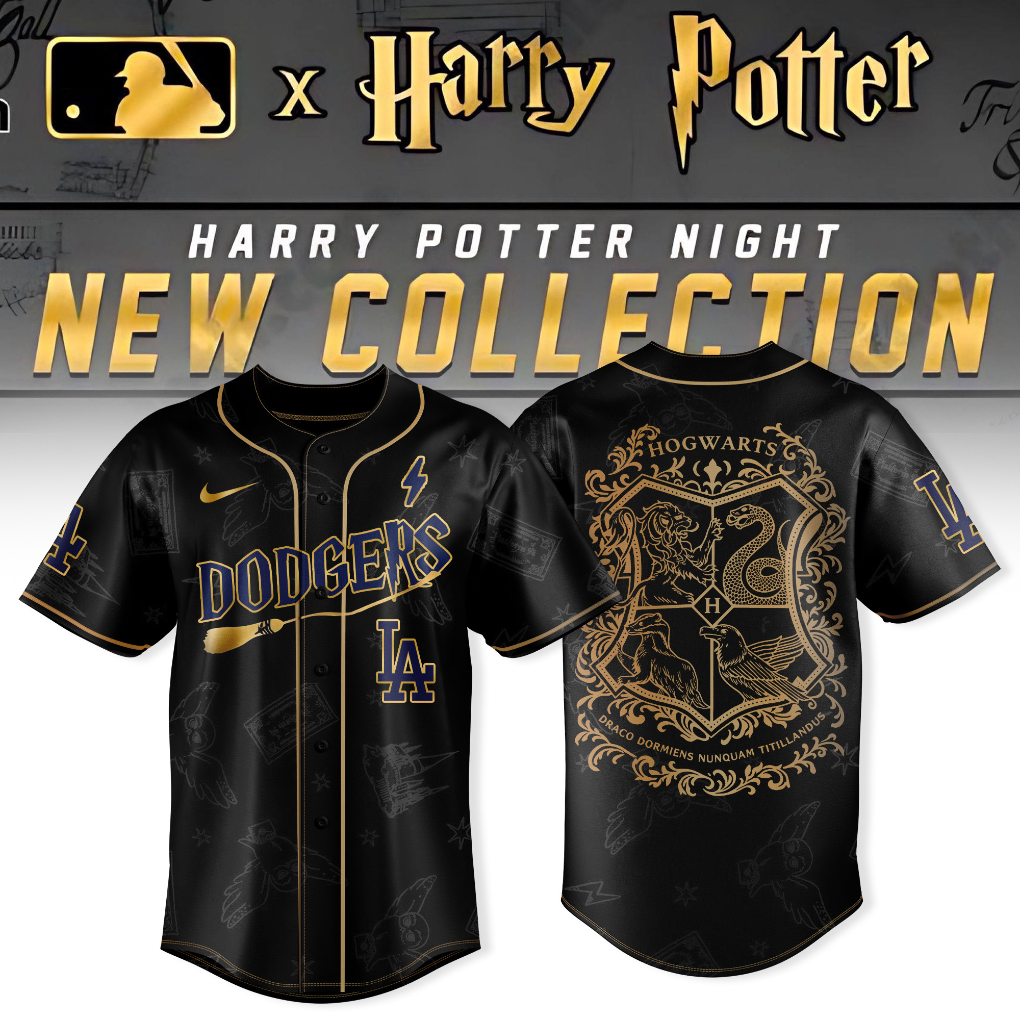 Los Angeles Dodgers x Harry Potter Baseball Jersey Game Day Clothing Dodgers Fan Gear
