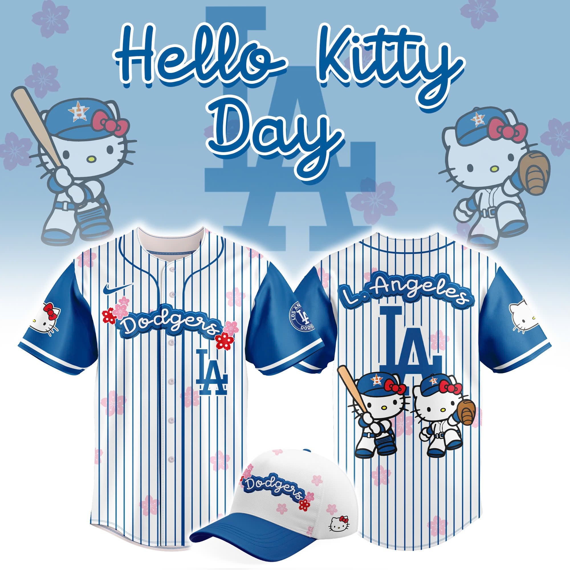 Los Angeles Dodgers x Hello Kitty 2025 Jersey Cool Baseball Gifts