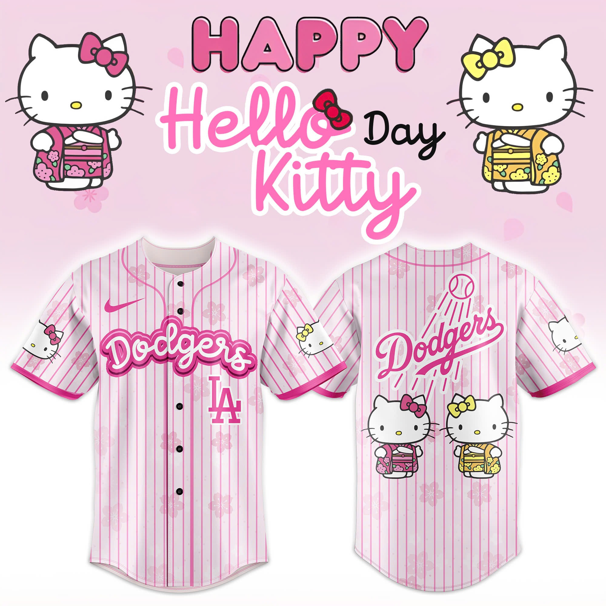 Los Angeles Dodgers x Hello Kitty 2025 Jersey Gifts For Baseball Fans