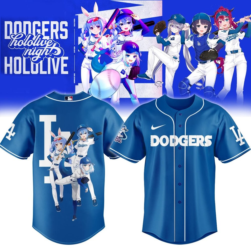 Los Angeles Dodgers x Hololive Night Collaboration Jersey Dodgers Merch
