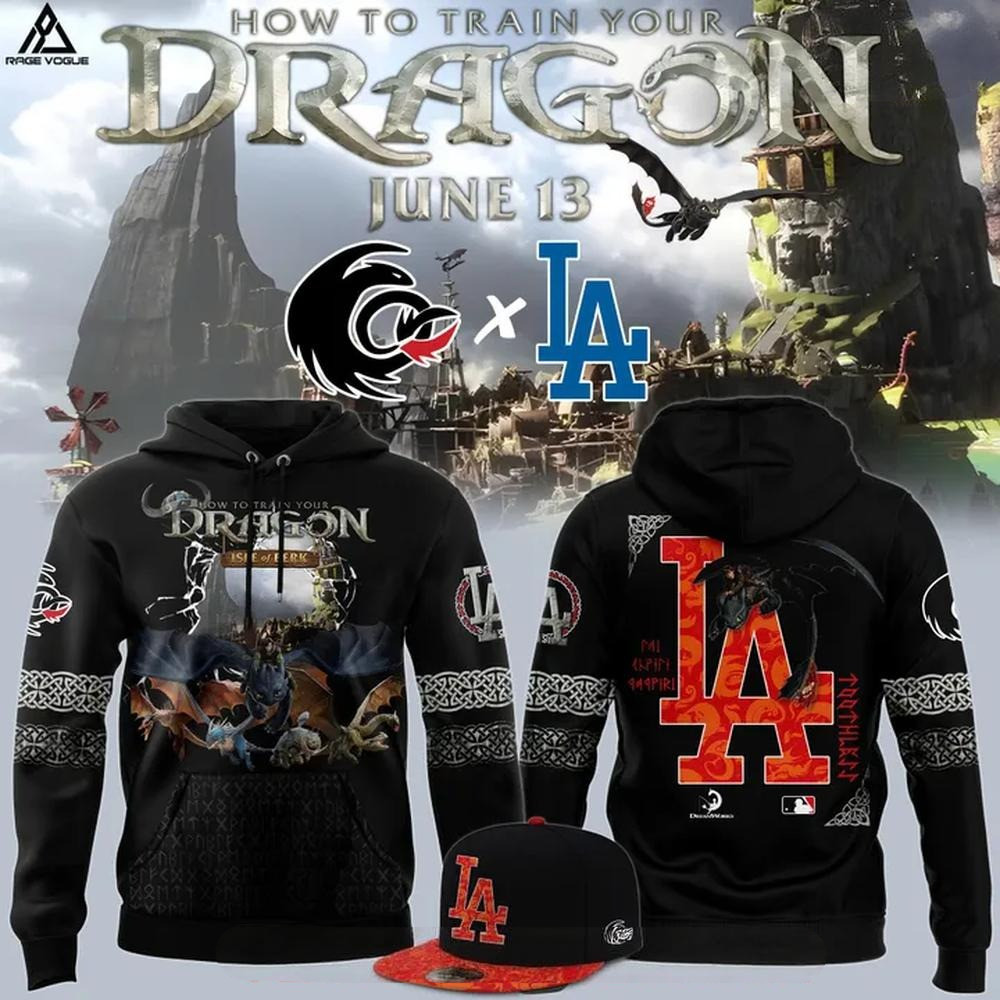 Los Angeles Dodgers x How To Train Your Dragon 2025 Limited Edition Hoodie Cool Baseball Gifts