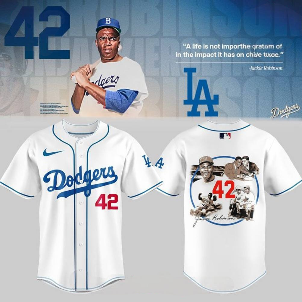 Los Angeles Dodgers x Jackie Robinson Day 2025 Special White Baseball Jersey