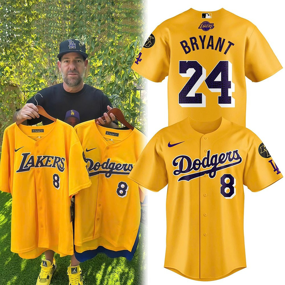 Los Angeles Dodgers x Lakers x Kobe Bryant 8 24 Limited Jersey Perfect Gift For Basketball And Baseball Fans