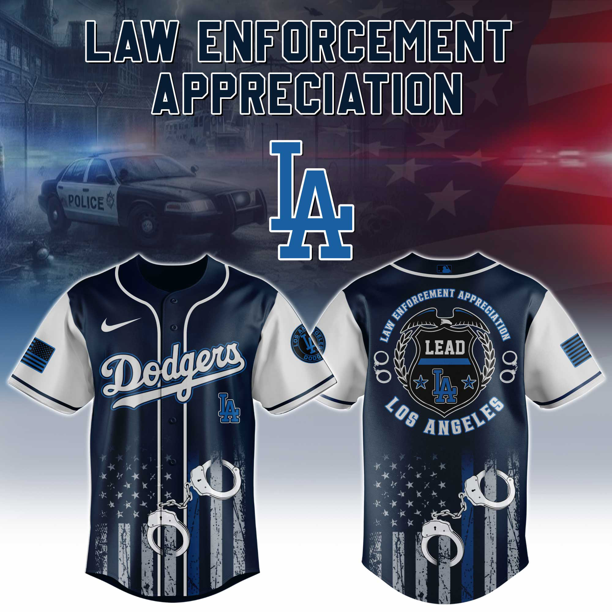 Los Angeles Dodgers x Law Enforcement Appreciation Day Jersey Gift For Baseball Lover
