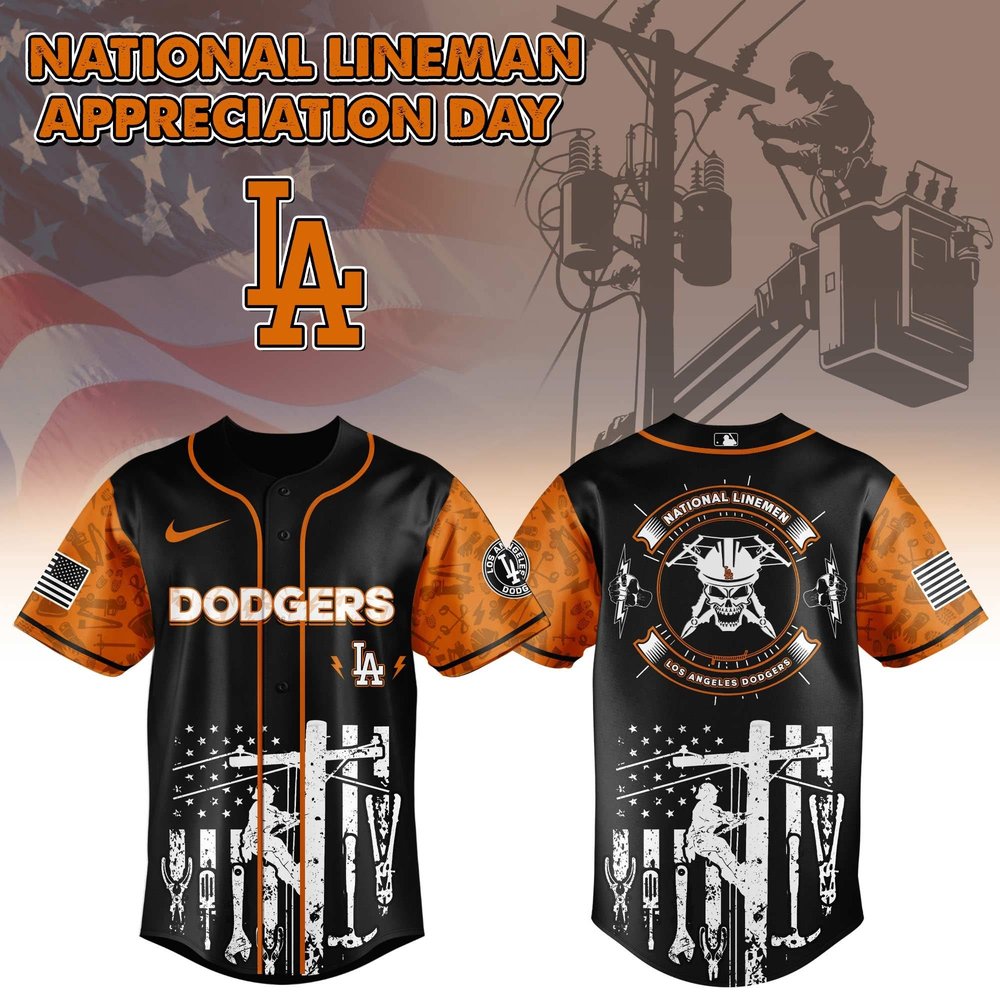 Los Angeles Dodgers x National Lineman Appreciation Day Jersey Gifts For Baseball Lovers