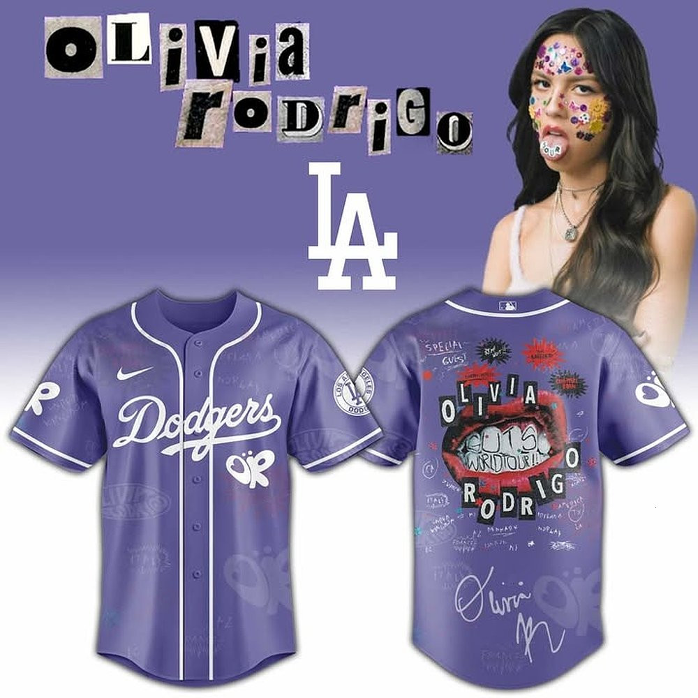Los Angeles Dodgers x Olivia Rodrigo GUTS World Tour 2025 Jersey Best Gift For Baseball And Music Lovers
