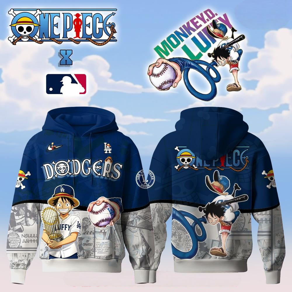 Los Angeles Dodgers x ONE PIECE Monkey D Luffy Special Hoodie Baseball Team Gift Ideas