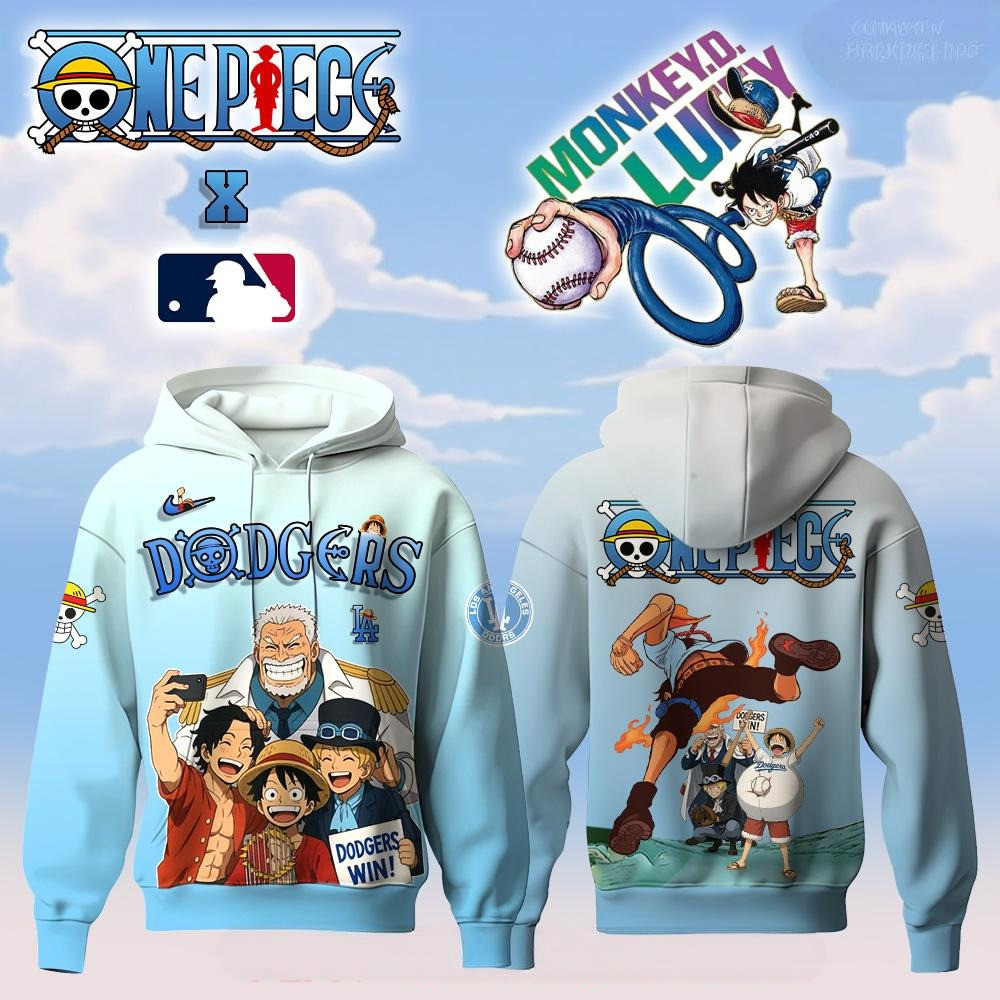 Los Angeles Dodgers x ONE PIECE Night Limited Edition Hoodie Best Gifts For Baseball Fans